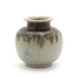Round stoneware vase by 
																			Carl Halier