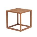 Cubic shaped teak side table by 
																			 K P Mobler