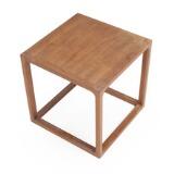 Cubic shaped teak side table by 
																			 K P Mobler