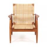 SW 96 Easy chair with oak frame, armrests of teak by 
																			Soren Willadsen