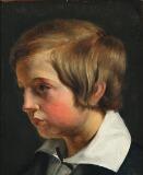 Drengeportræt. Portrait of a boy by 
																			Carlo Dalgas