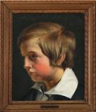 Drengeportræt. Portrait of a boy by 
																			Carlo Dalgas