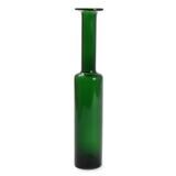 Fleurs, A bottle shaped green glass vase by 
																			Nanny Still