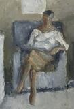 A woman in a grey chair by 
																			Jeppe Vontillius