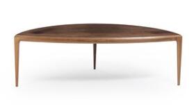 Tre-legged organic shaped rosewood coffee table by 
																			 CFC Silkeborg (Co.)