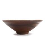 Bizen stoneware tea bowl by 
																			Kimura Toho