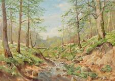 The Forest Gribskov With a Bridge Over Fønstrup Dam by 
																			Harald Pryn