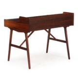 Rosewood desk with two drawers in rail top with two drawers storage space and shelf by 
																			 Vinde Møbelfabrik
