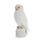 Snow owl. A porcelain figurine decorated in underglaze colours by 
																			Jens Peter Dahl-Jensen