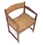 Armchair With Teak Frame and Rosewood Arms by 
																			 Soborg Mobler