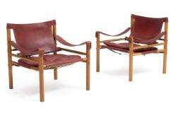 “Scirocco”. A pair of Ashwood Easy Chairs by 
																			 Norell Mobler