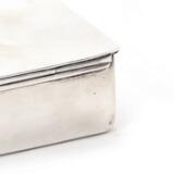 A Small Rectangular Sterling Silver Box With Hinged Cover. by 
																			Gundorph Albertus