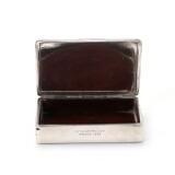 A Small Rectangular Sterling Silver Box With Hinged Cover. by 
																			Gundorph Albertus