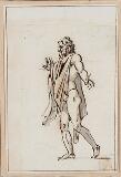 (1) A Standing Male Nude; (2) Studies of a Head and Two Standing Figures. by 
																			Nicolai Abraham Abildgaard