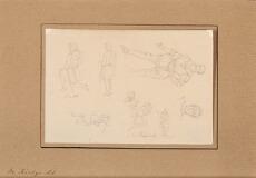 A Collection of Drawings Including Costumestudies, Draped Figures and a Nude Model by 
																			Martinus Rorbye