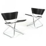 “Z-down” A pair of lounge chairs by 
																			 Engelbrechts