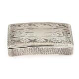 A Russian nielloed silver box adorned with stylised flowers and leaves by 
																			Fiedor Maksomov