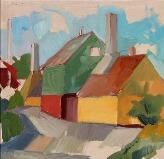Composition with houses by 
																			Helge Zanden