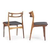 A set of six rosewood chairs by 
																			 Uldum Mobelfabrik