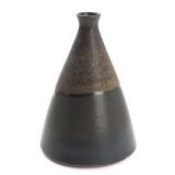 Tenmoku stoneware vase by 
																			Kamada Koji