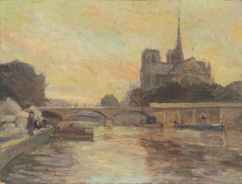 Evening Atmosphere Near Notre Dame In Paris by 
																			Harald Pryn
