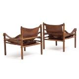 'Scirocco' A pair of rosewood easy chairs by 
																			Arne Norell