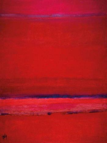 Abstract composition in red by 
																			Gaston-Pierre Galey