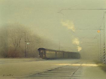 Approaching train by 
																			Walter Dusatti