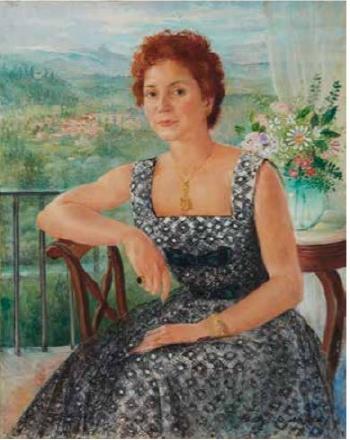 Female Portrait by 
																	Olga Sacharoff