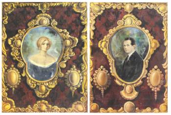 Portraits of the artist and his wife Eva Makk by 
																	Americo Makk