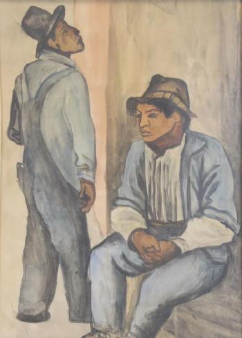 Two men by 
																	Pablo O'Higgins