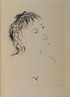 Head of a Girl by 
																	Marcel Vertes