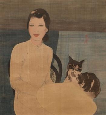Lady With a Cat by 
																	 Nguyen Khang