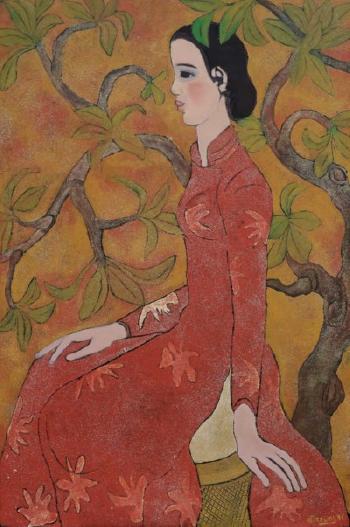 L'élégante Dame De Hué (The Elegant Lady of Hué) by 
																	 Nguyen Trung Tin