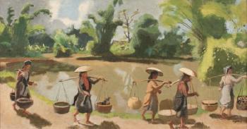Farmers in Tonkin by 
																	Joseph Inguimberty