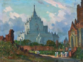 White Temple in Bagan by 
																	 U San Win
