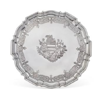 A George II Silver Salver by 
																	Paul De Lamerie