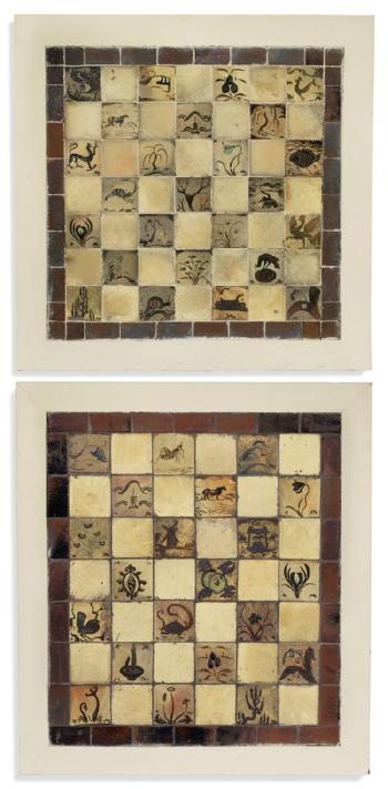 Two Tile Panels by 
																	Bernard Leach