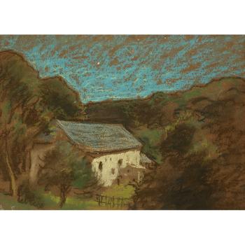 Maison Dans Un Village by 
																	Alfred Sisley