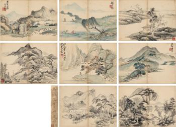 Landscapes After Ancient Masters by 
																	 Xu Che