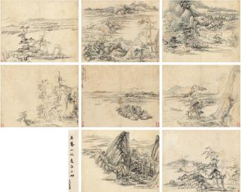 Landscapes After Ancient Masters by 
																	 Wu Lin