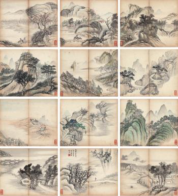Landscapes by 
																	 Wang Gonghou