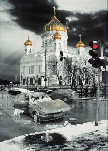 The Russian Church by 
																	Oleg Kulik