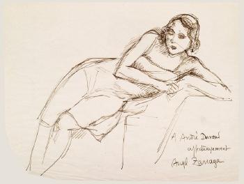 Femme allongée by 
																	Angel Zarraga