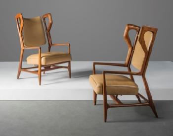 A Rare Pair Of Armchairs by 
																	 ISA Bergamo