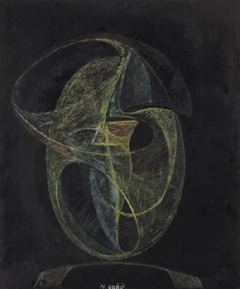 Drawing For An Imaginary Construction by 
																	Naum Gabo
