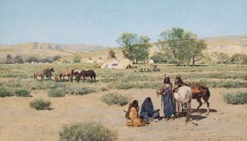 Indian Encampment by 
																	Henry F Farny