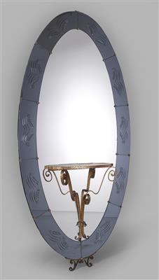 An oval mirror from the 1950s by 
																	Davide Alaimo