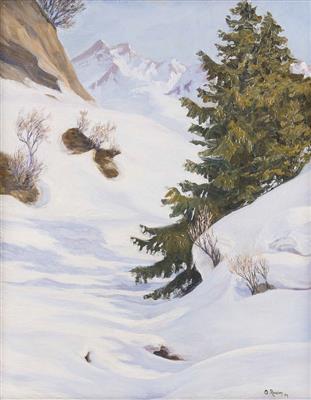 Tiroler Gebirgsmotiv im Winter by 
																			Otto Rasim