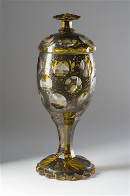 A Biedermeier Cup with a lid by 
																	Friedrich Egermann